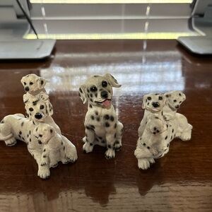 Dalmatian Dog Figurine Set